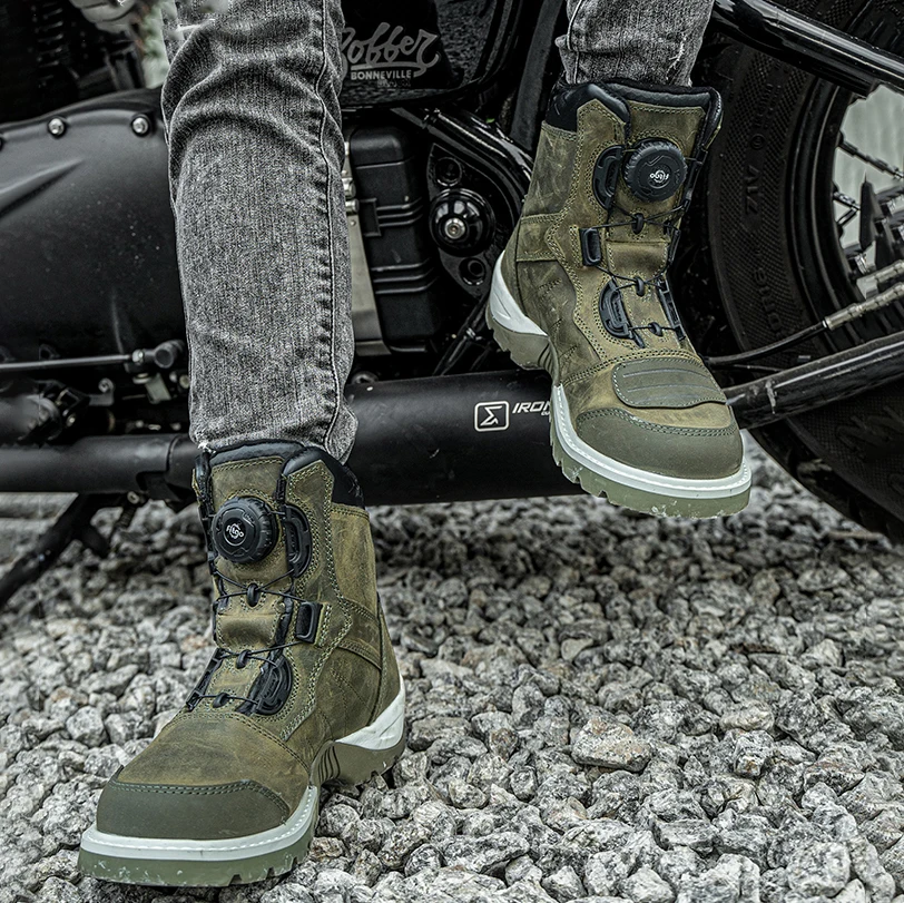 Мотоциклетные ботинки ALIEN SNAIL для мужчин и женщин водонепроницаемые Винтажные из