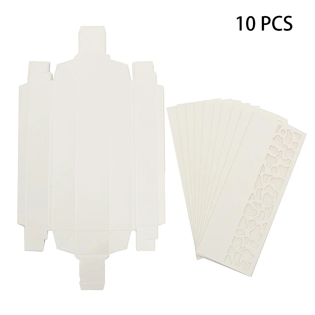 

10pcs Hollowed Out Container Baking Party Macaroon Packing Box Accessories Rectangular Cookie Paperboard Storage Drawer Type