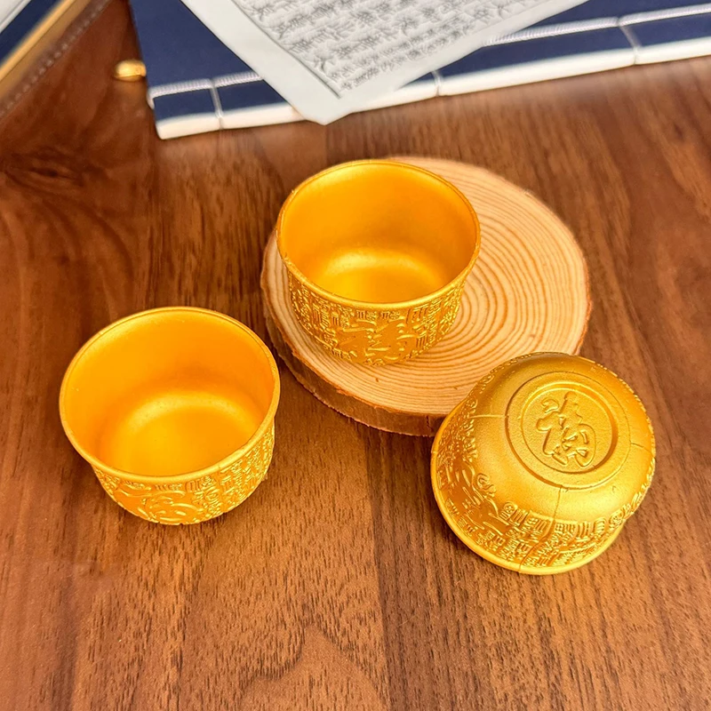 Латунная сервировочная чаша китайская ритуальная буддийская для воды латунная