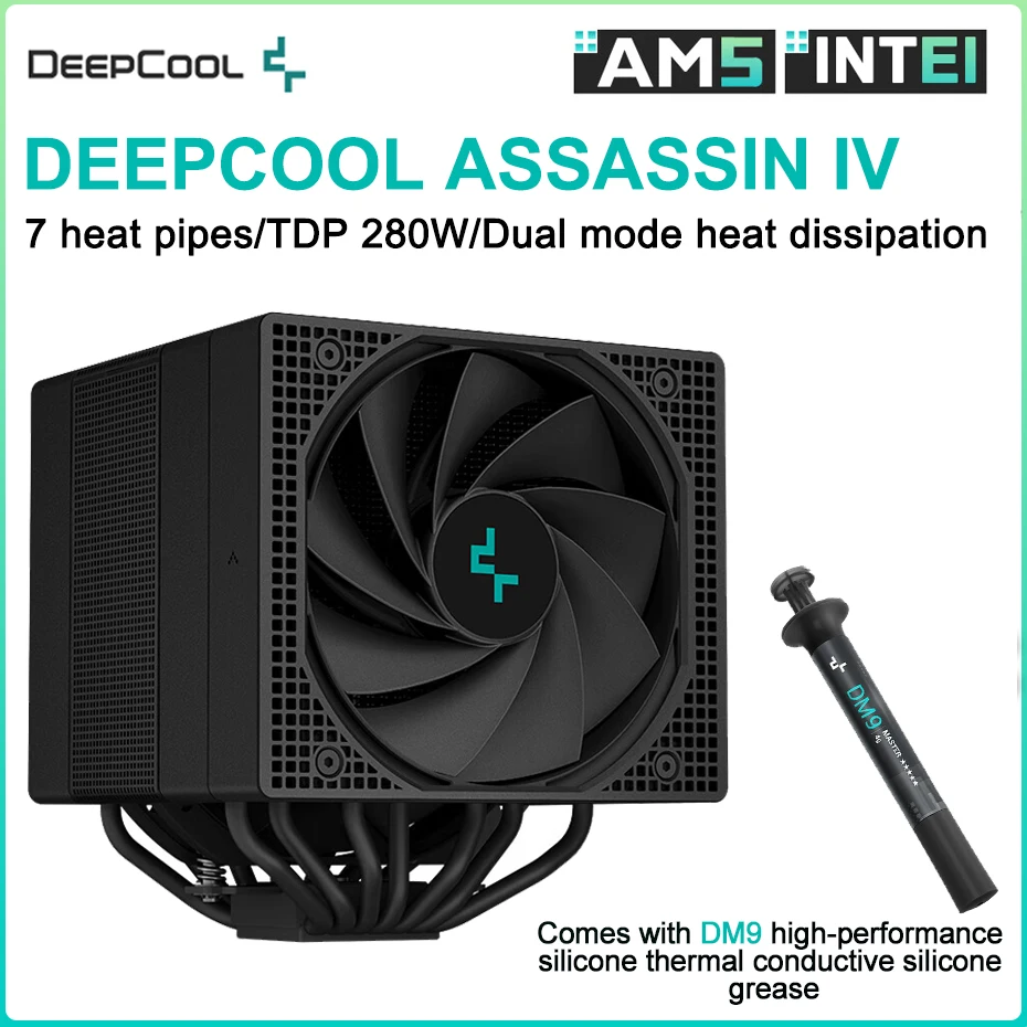 

DEEPCOOL ASSASSIN IV 7 Heat Pipes CPU Cooler 280W Dual Mode Air-cooled Radiator For LGA1700 115X 20XX 1200 AM5 AM4