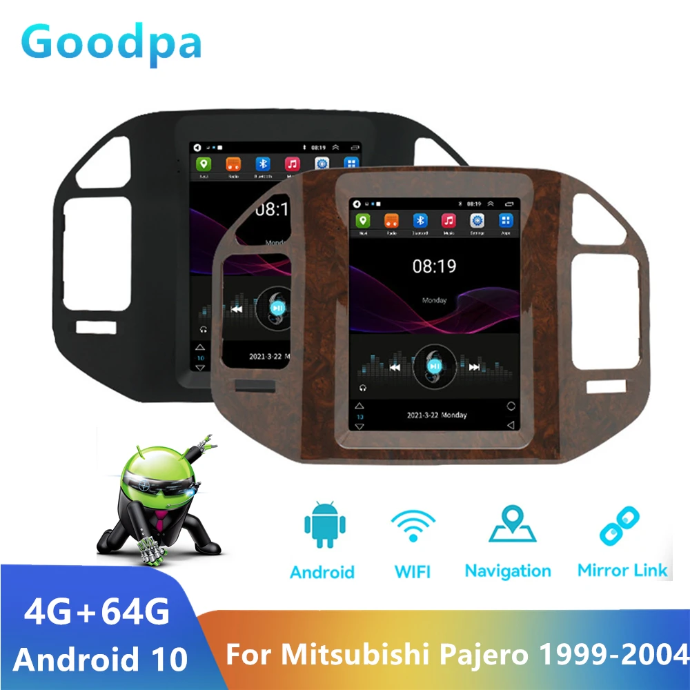 

Автомобильный мультимедийный плеер на Android 10,0, 4 Гб + 64 ГБ, для Mitsubishi Pajero 1999-2004, автомобильное радио, автомобильный GPS-навигатор, Автомобильный ...