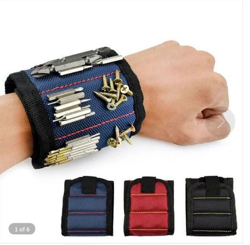

Magnetic Wrist Support Band with Strong Magnets for Holding Screws Nail Bracelet Belt Support Chuck Sports magnetic tool bag
