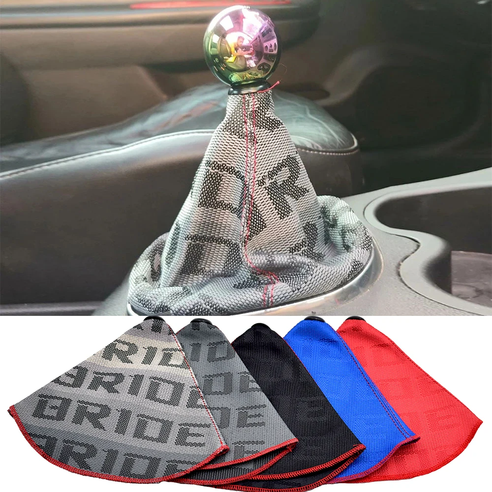 jdm BRIDE Canvas High Quality Hyper Fabric Gear Shift knob Boot Racing Shifter Lever Cover for Universal Car