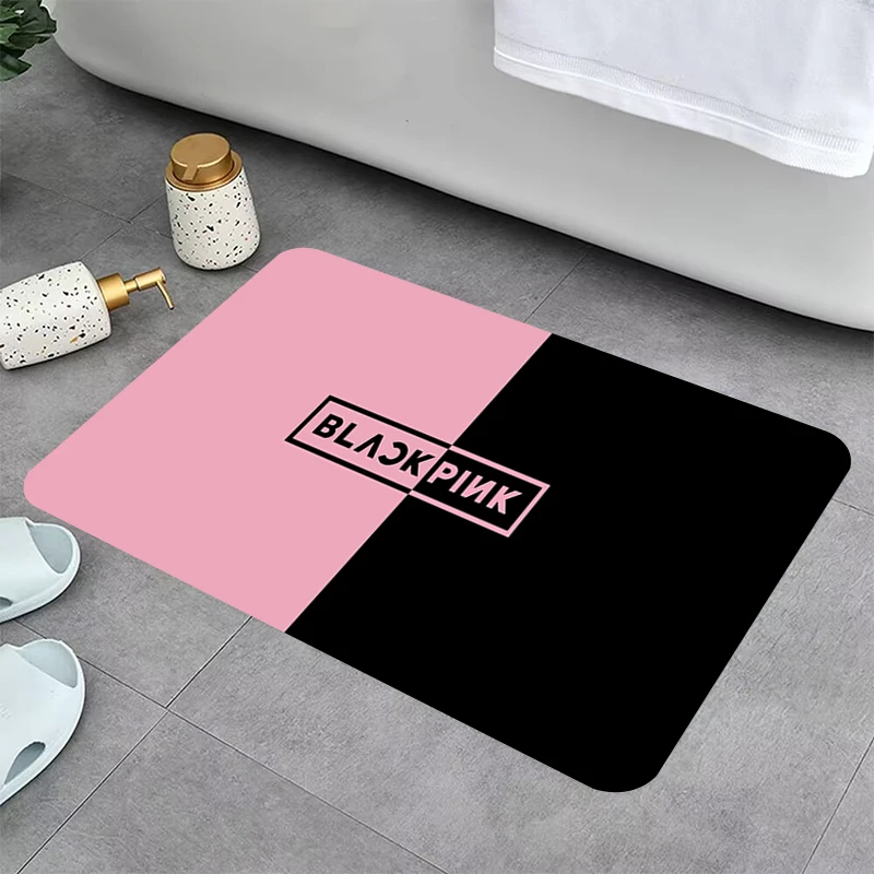 

Rugs Kpop-blackpink Room Mats Mat Kitchen Absorbent Doormat Entrance Door Prayer Hallway Carpet Balcony Bedroom Rug Welcome Foot
