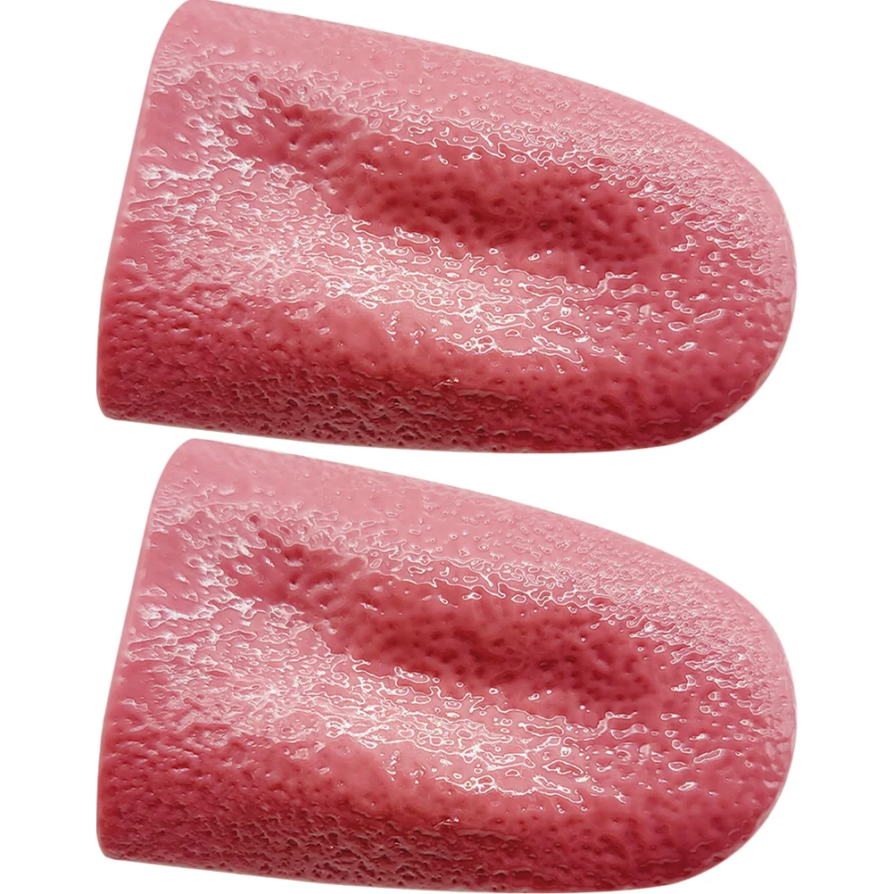 

2 Pcs Fake Tongue Prank Realistic Accessories Model Silica Gel Silicone Toys Halloween Prop