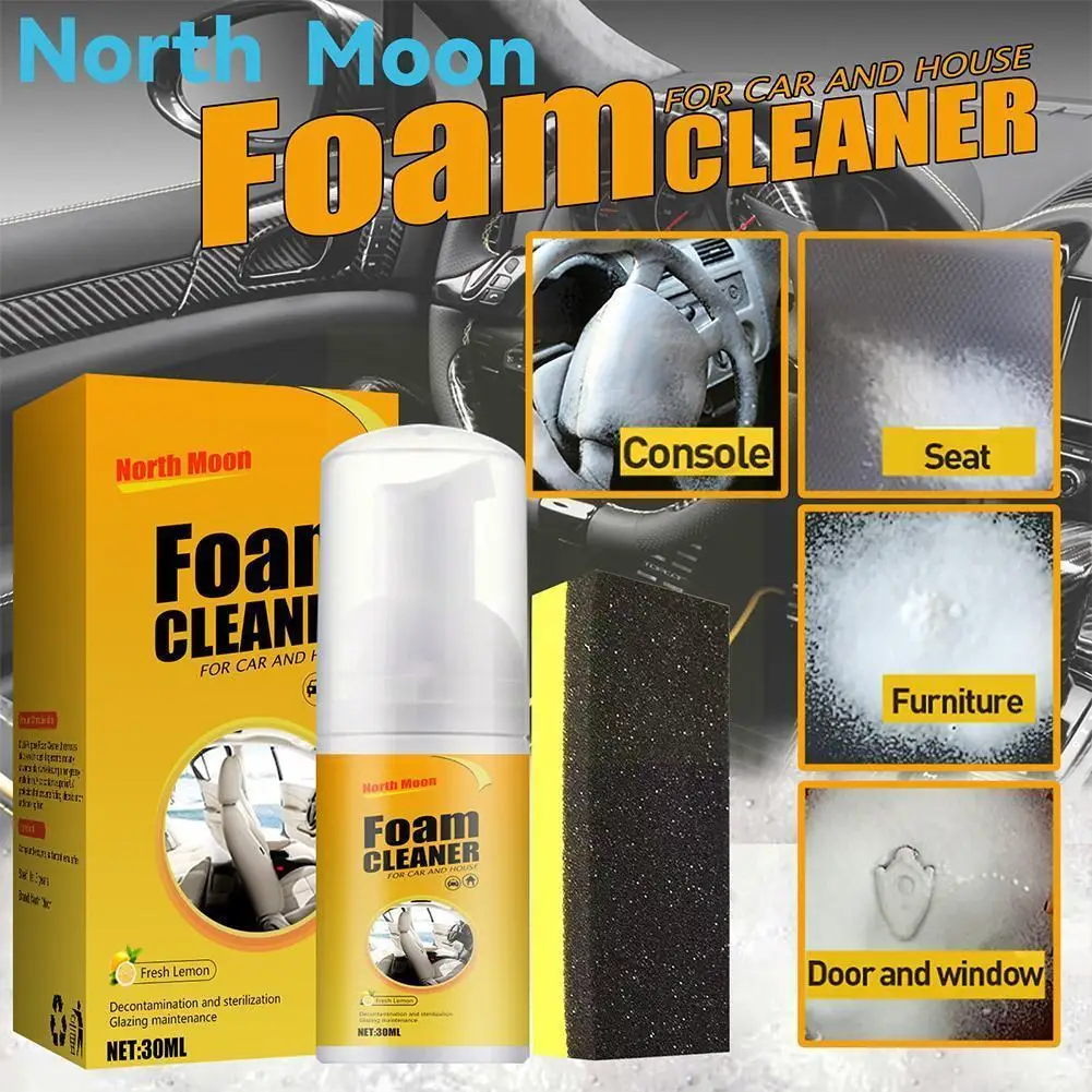 

30ml Multi-Purpose Foam Cleaner Leather Clean Wash Spray Automoive Home Cleaner Car Maintenance Surfaces Interior Foam Wash L5K5