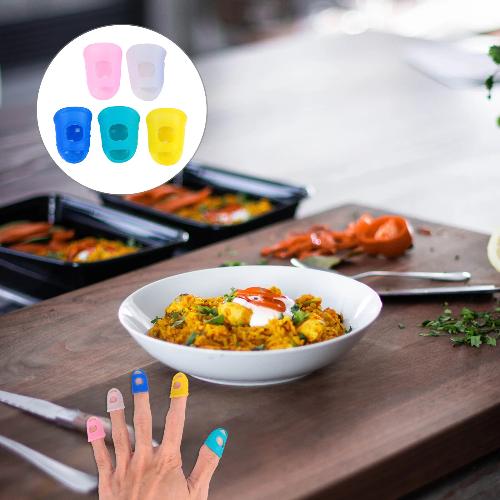 

40 Pcs Hawaii Finger Protectors Silicone Heel Guitar Kids Wear-resistant Covers Condom Fingertip