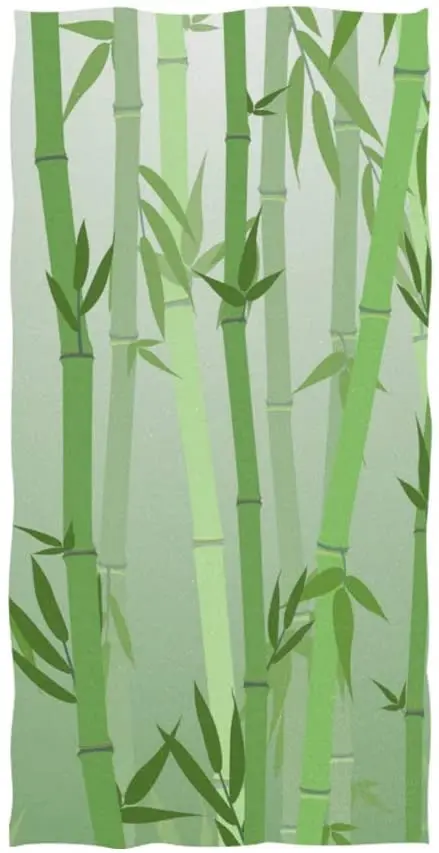 

Face Towel Green Bamboo Forest Asian Tree Cartoon Character Nature Adventure Travel Design Soft Bath Towel Absorbent Hand Towels