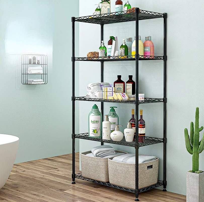 

Стеллаж металлический, 4 отделения, для гостиной, ванной, кухни, легко собирается