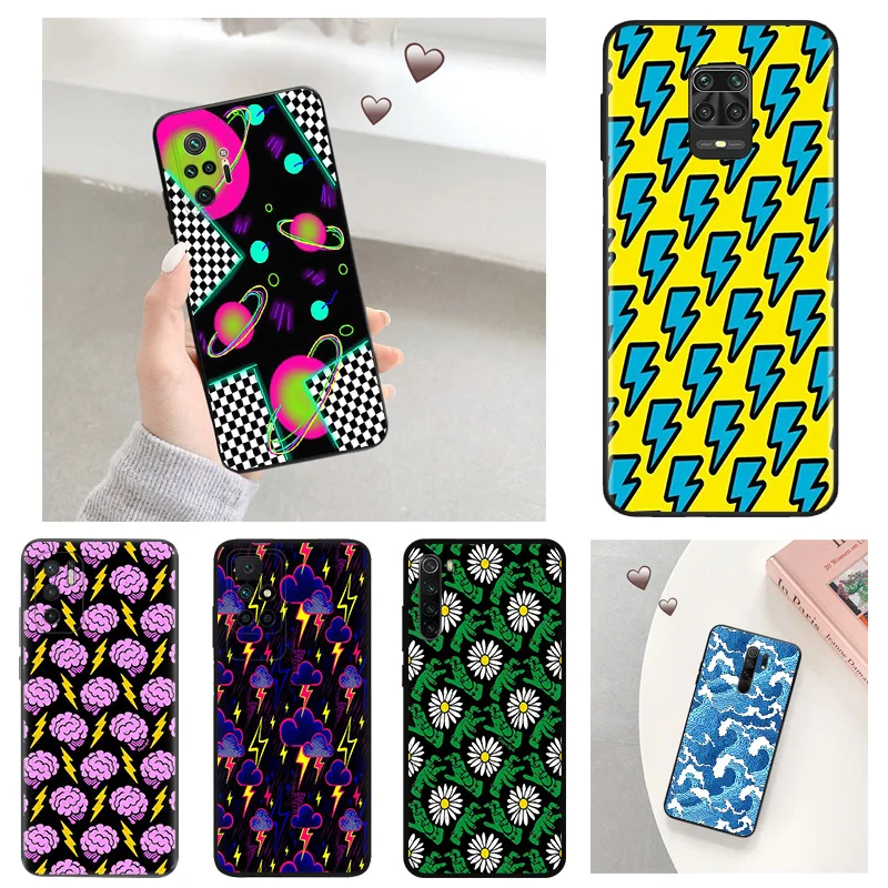 Anti-Drop Phone Case for Redmi A3 13 9 9A 9C 9T 10C 10T Note 10 9s 8 8t 7 Pro 10s Lite Colorful Tornado Lightning Soft Cover