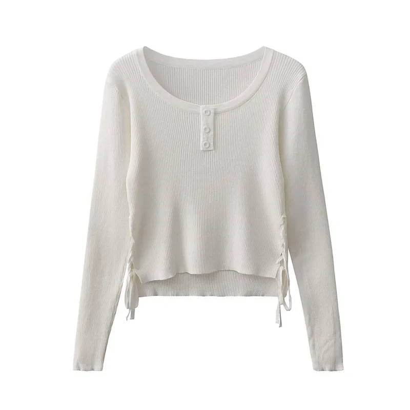 Футболка женская трикотажная с длинным рукавом в Корейском стиле