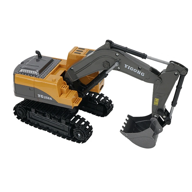 

RC Excavator Bulldozer Toy 1:24 Truck Crane Electric Vehicle RTR Kid Gift Remote Control Alloy Engineering Car Dump