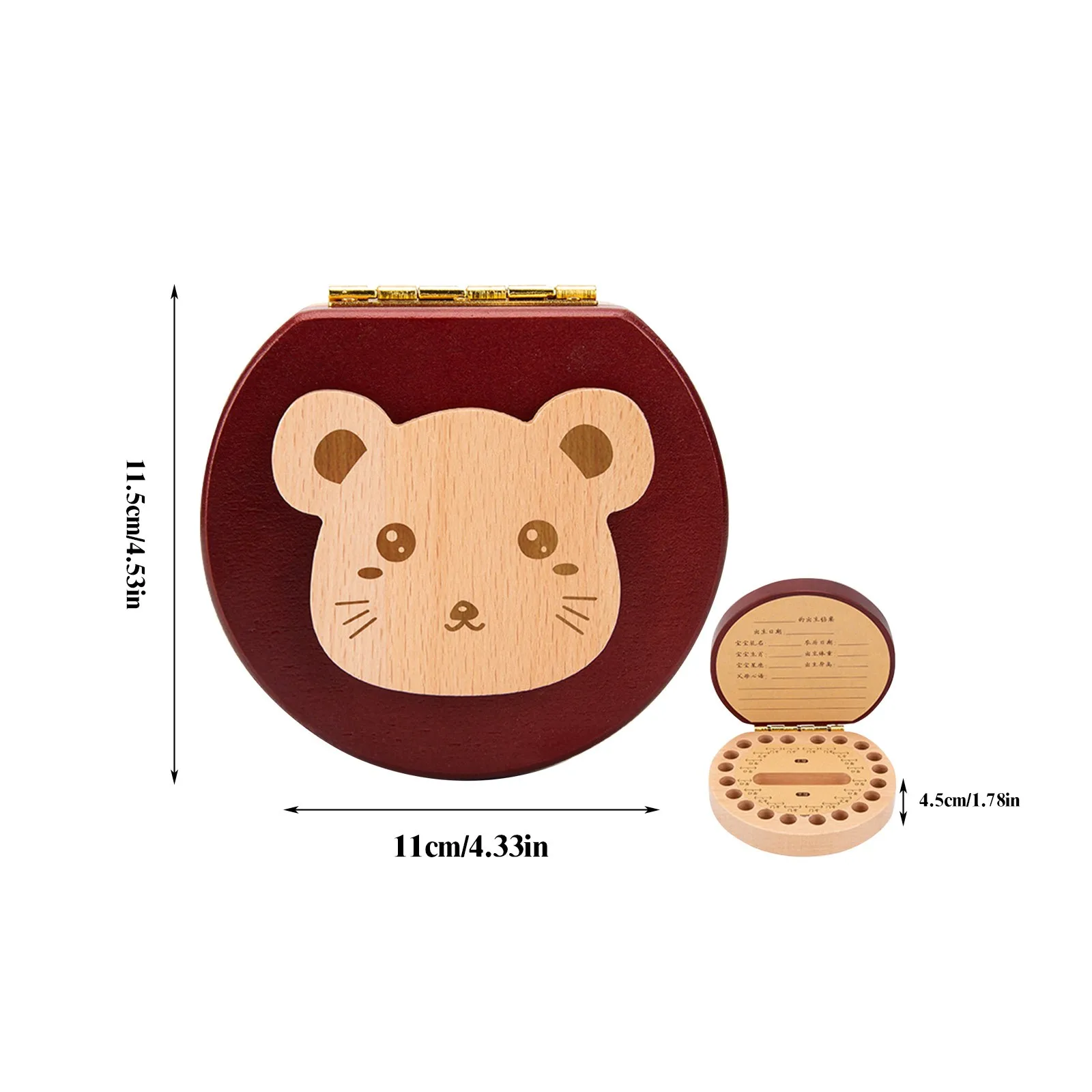 Детская Деревянная Коробка Для Зубов Органайзер Молочных