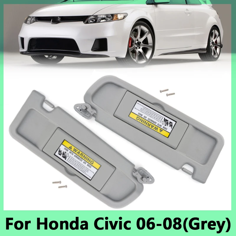 

83230-SNA-A01ZB For Honda Civic 2006 2007 2008 2009 2010 2011 Left Driver and Right Passenger Side Sun Visors Grey