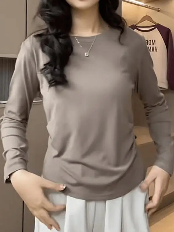 Женская одежда больших размеров 2024 осенняя новая рубашка для похудения с