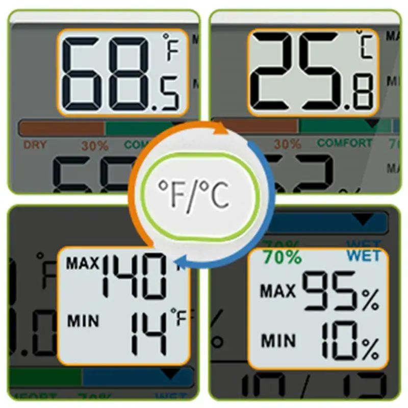 Метеостанция NOKLEAD с ЖК-дисплеем цифровой термометр гигрометр измеритель