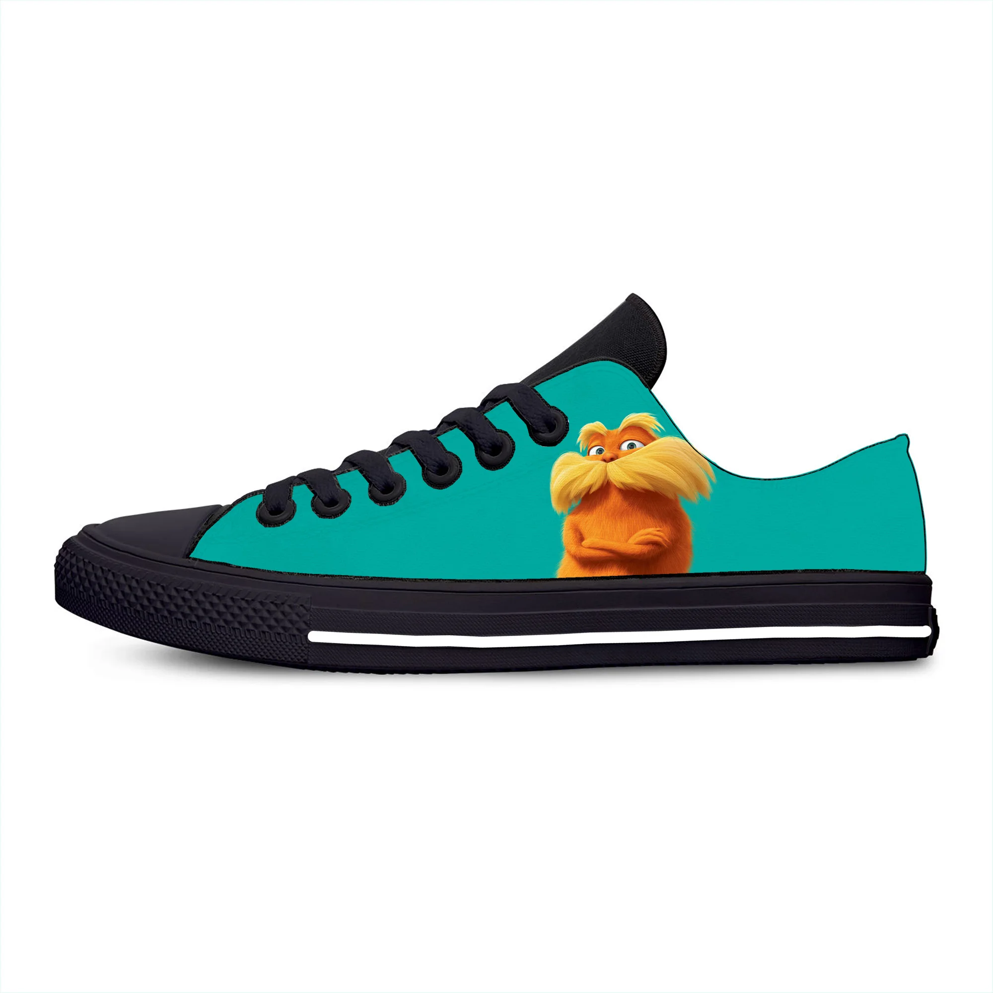 

Аниме мультфильм манга комикс Lorax модная забавная Повседневная Тканевая обувь с низким верхом легкие дышащие кроссовки с 3D принтом для мужч...