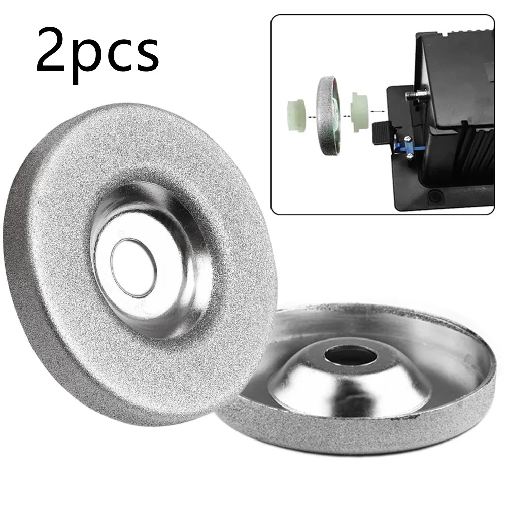 

2pcs 56mm Diamond Grinding Wheel 320# 600# Grit Coated Power Cutting Grinding Tool For Woodworking Construction Industry