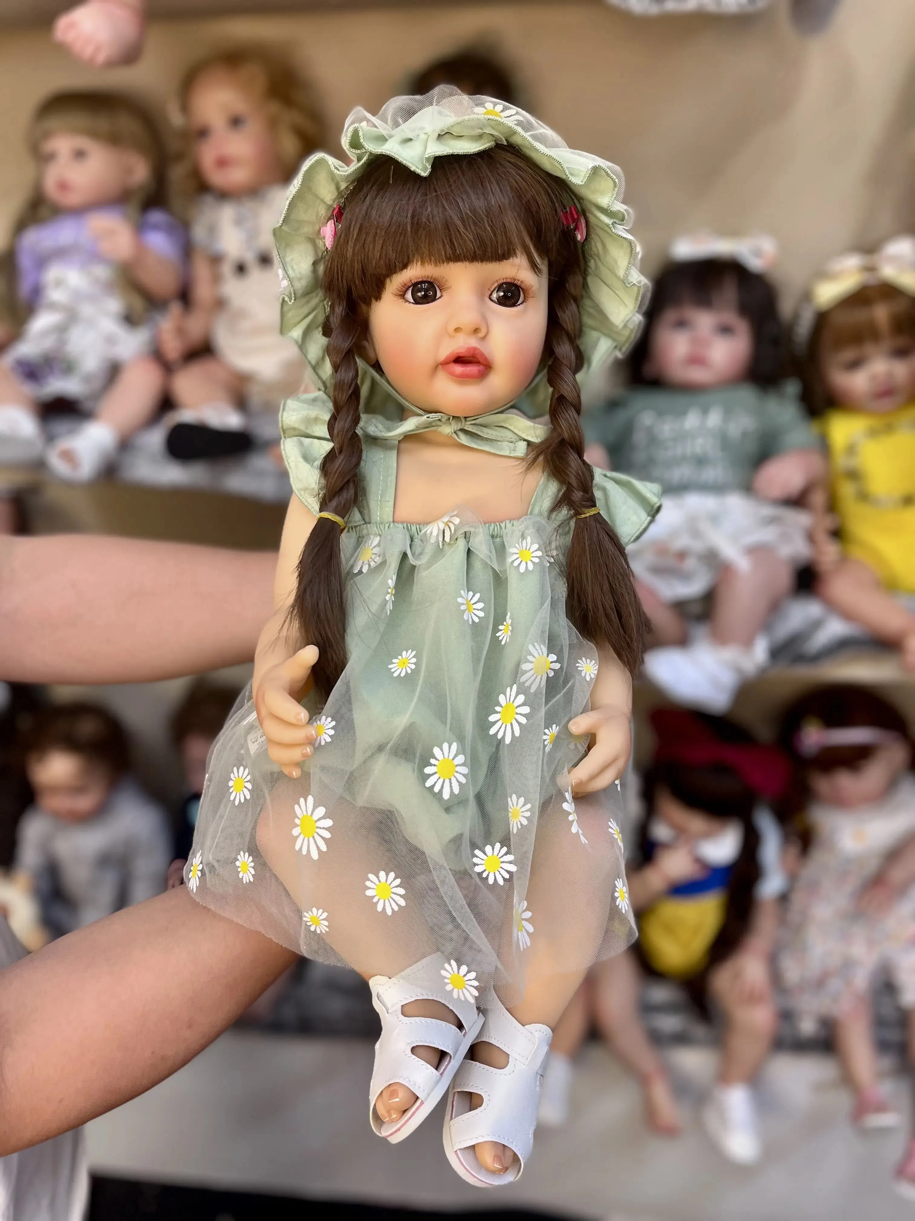 55 см Betty Reborn для маленьких девочек мягкая силиконовая виниловая кукла