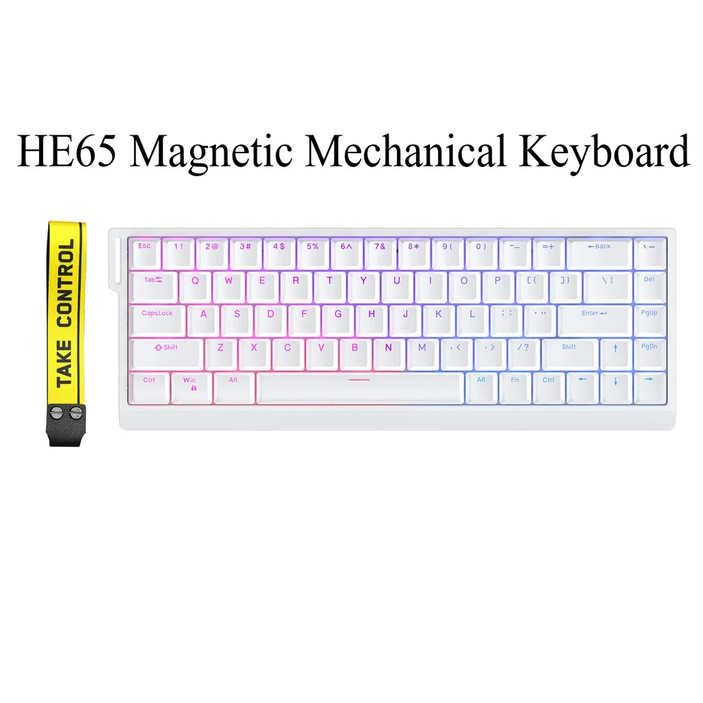 Zuoya HE65 Магнитный переключатель Проводная механическая клавиатура RGB с