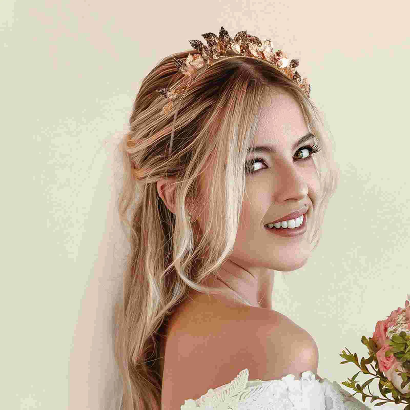 Повязка на голову ручной работы в виде листьев свадебный аксессуар для волос