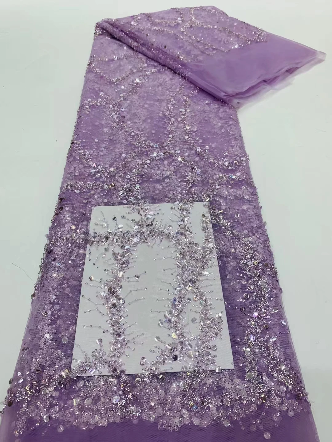 

Sting 2022 Latest Superior Elegant African Heavior Beaded Tub With Lots Stones Lace Fabric for Bride Wedding Dress KK456_N