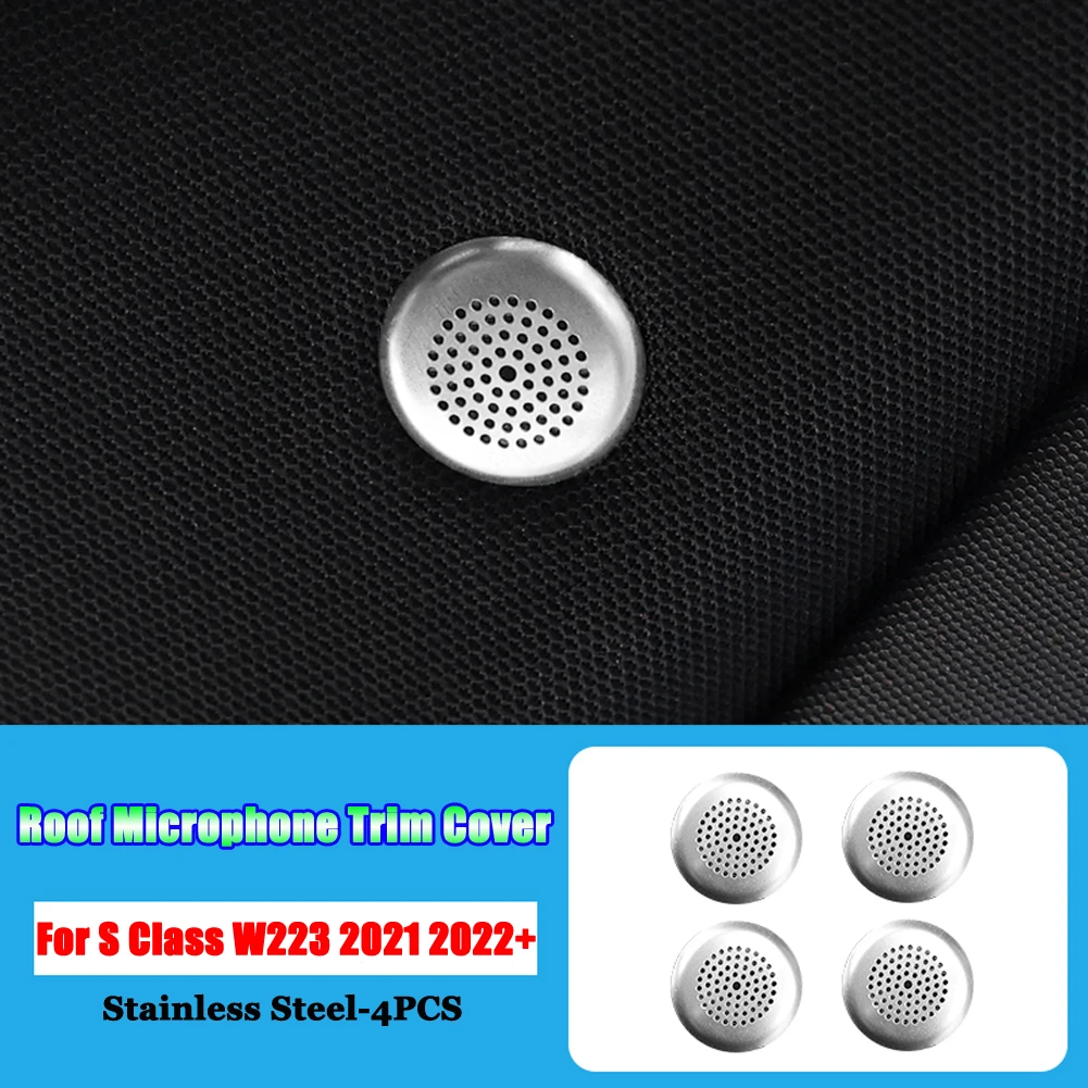 

Для Mercedes Benz C S Class W206 W223 2021 2022 + автомобильные аксессуары из нержавеющей стали крышка микрофона декоративные блестки
