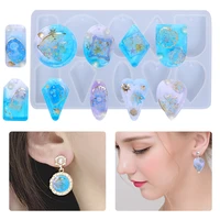 crystal silicone resin earring mould diy oval love rectangle pendant earring silicone mould jewelry silicone pendant earring