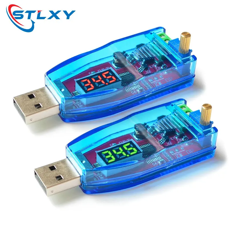 Регулируемый потенциометр USB-понижающий преобразователь с 5 В на 1-24 постоянного