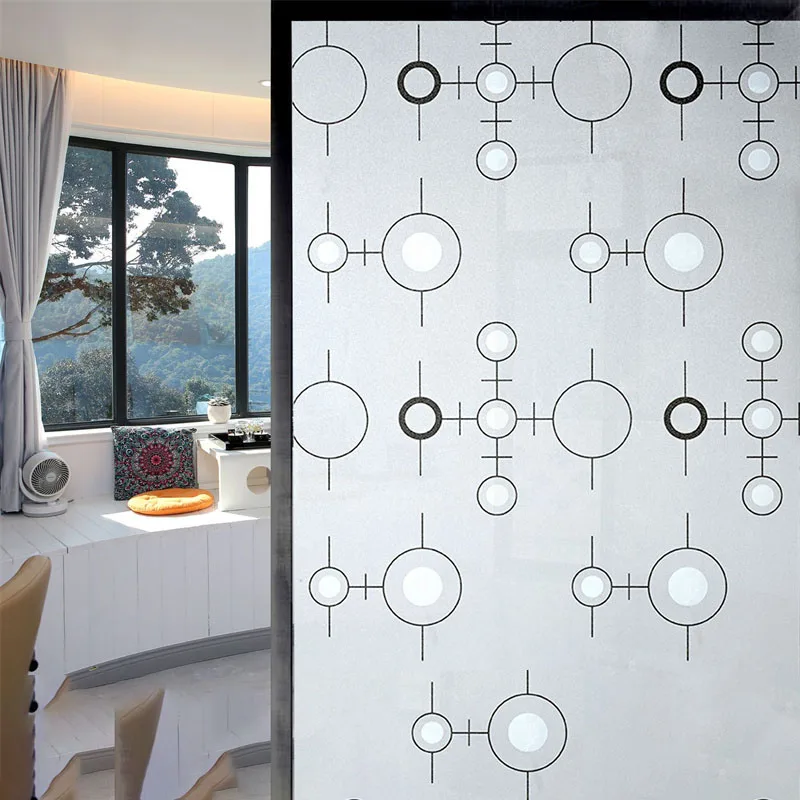 

Frosted Window Film Matte Sun Black Self Adhesive Vinyl Glass Door Stickers Opaque Privacy Window Tint for Home Office Raamfolie