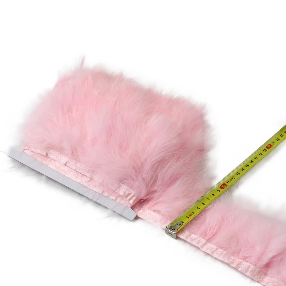 

5/10m Fluffy Pink Pheasant Turkey Feathers Trim 5-8cm Marabou Plume Fringe DIY Clothes Dress Ribbon Sewing Decoration Crafts