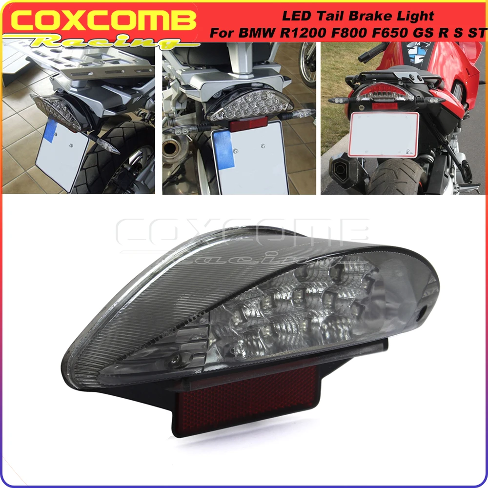 

Для BMW F650 GS ST Мотоцикл 12 В Светодиодный задний фонарь Отражатель Задний стоп-сигнал Подсветка номерного знака F800 S ST R1200 R Задний фонарь