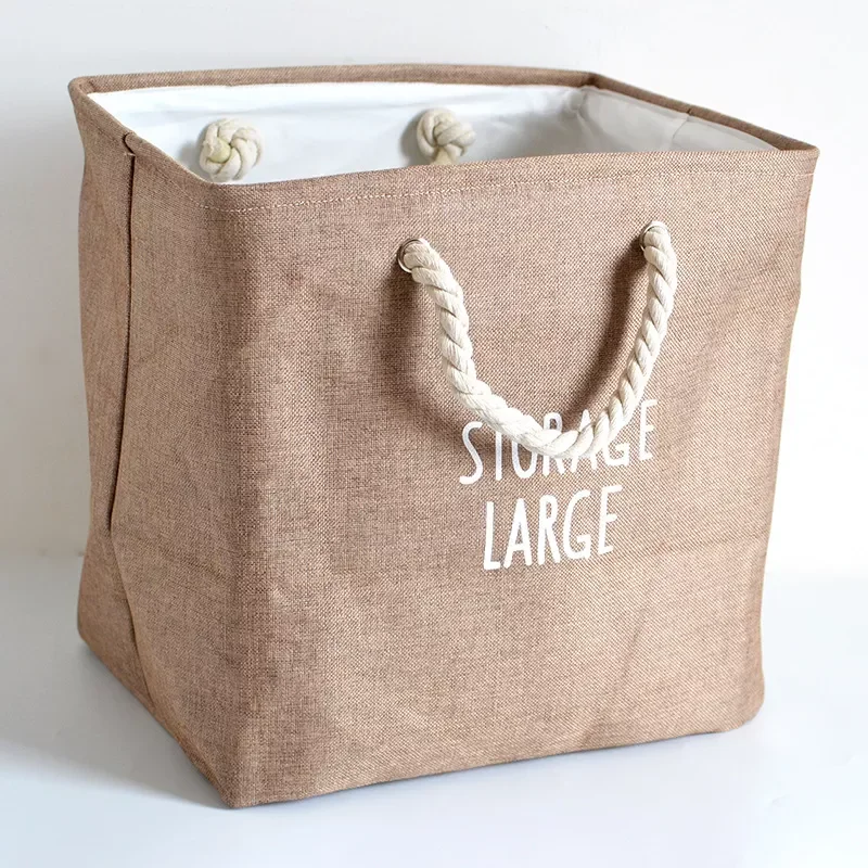

2022Laundry Home Hamper Bag Canvas Clothes Storage Baskets Home Dirty Clothes Barrel Bags Toy Storage Laundry Basket Bins Foldin
