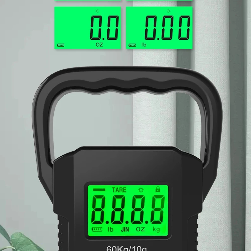 Портативные цифровые весы 60 кг 10 г электронные для багажа с зарядкой от