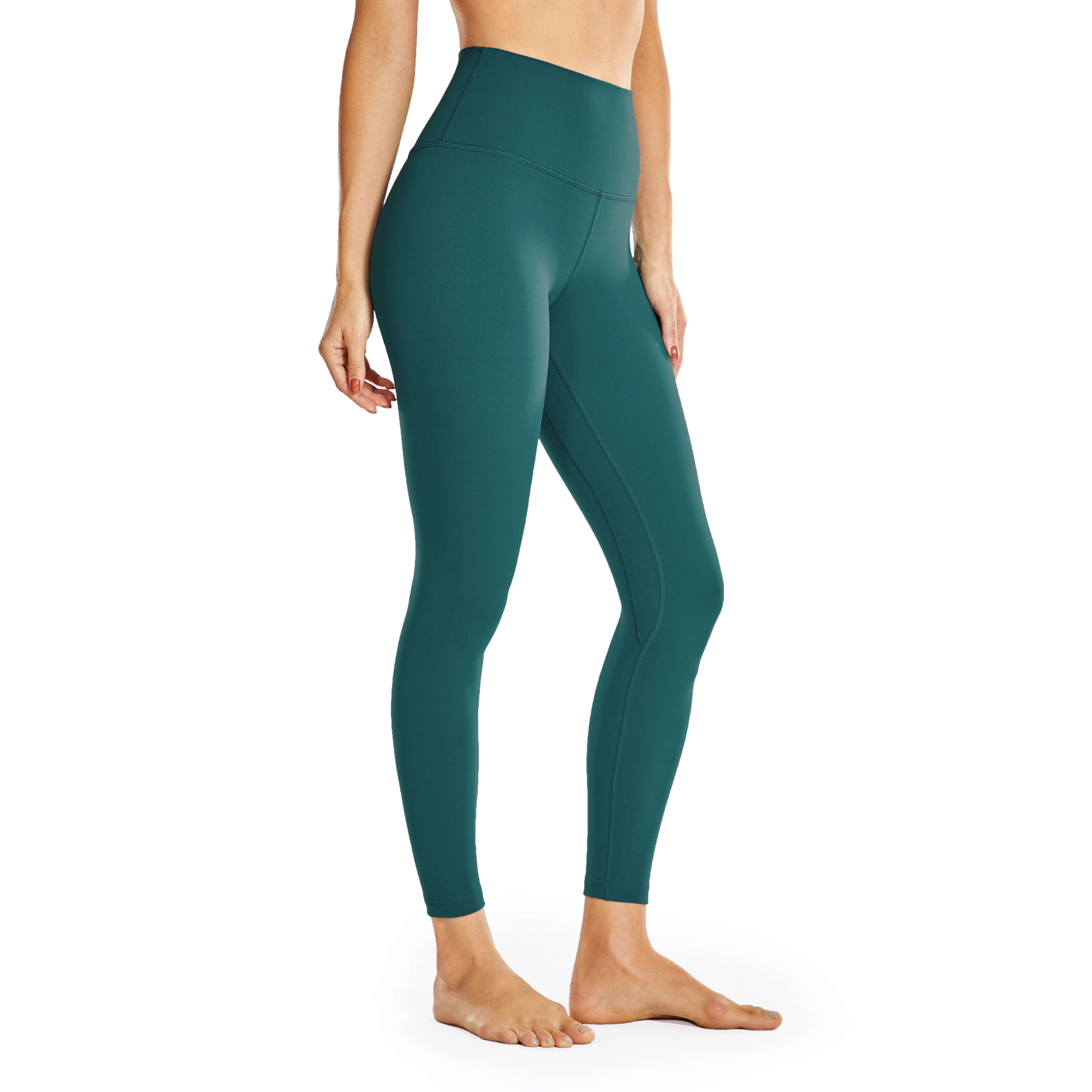 Yoga Leggings Workout High Waisted Women's Matte Brushed Light Fleece Leggings Workout High Waisted Yoga Pants 25 Inches