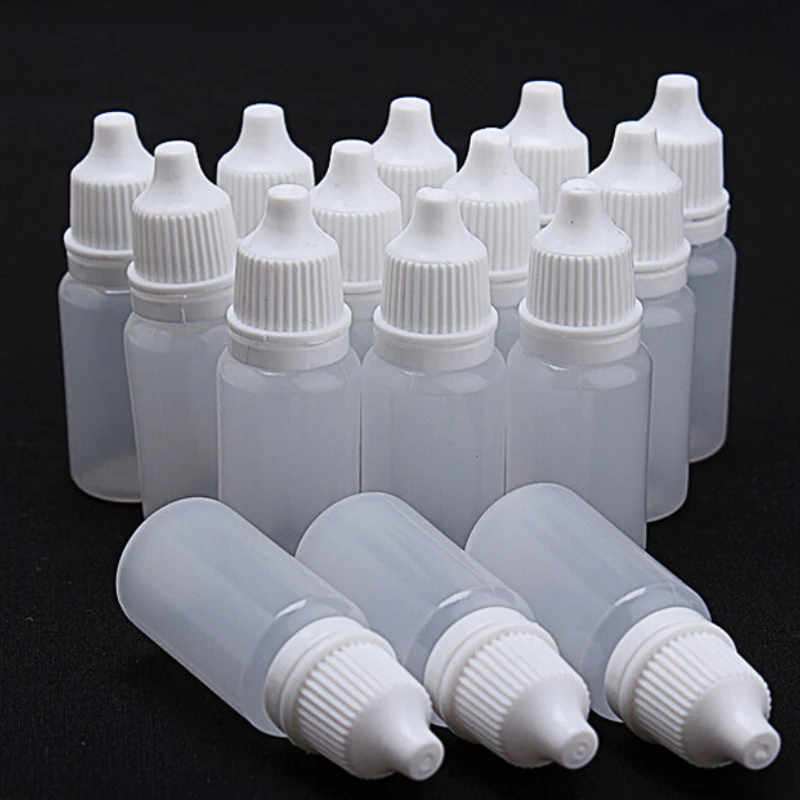 25/50PCS10ml/15ml/20ml/30ml/50ml Empty Plastic Squeezable Dropper Bottle Eye Liquid Dropper Eye drop bottles Container Bottle