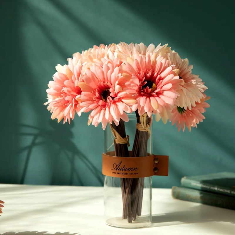 

Artificial Flower 28cmGerbera Silk Flower Living Room Office Flower ArrangementDIYWedding Decoration Flower Valentine's Day Gift