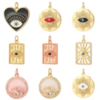 turkish evil blue eyes diy pendant charms for jewelry making supplies cute earrings charms gold color designer nail phone