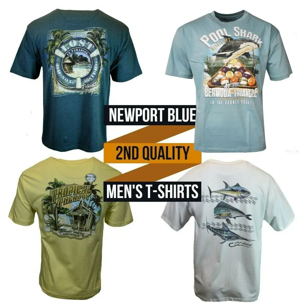 Мужская футболка Ньюпорта стандартного качества-отпуск на лодке грубая вода.