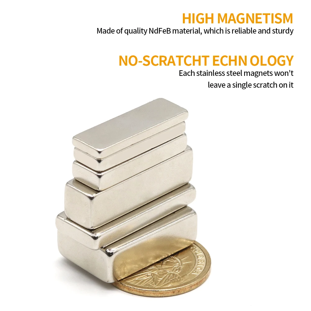 Суперсильный неодимовый блок-магнит N35 NdFeB мощный постоянный магнитный иман
