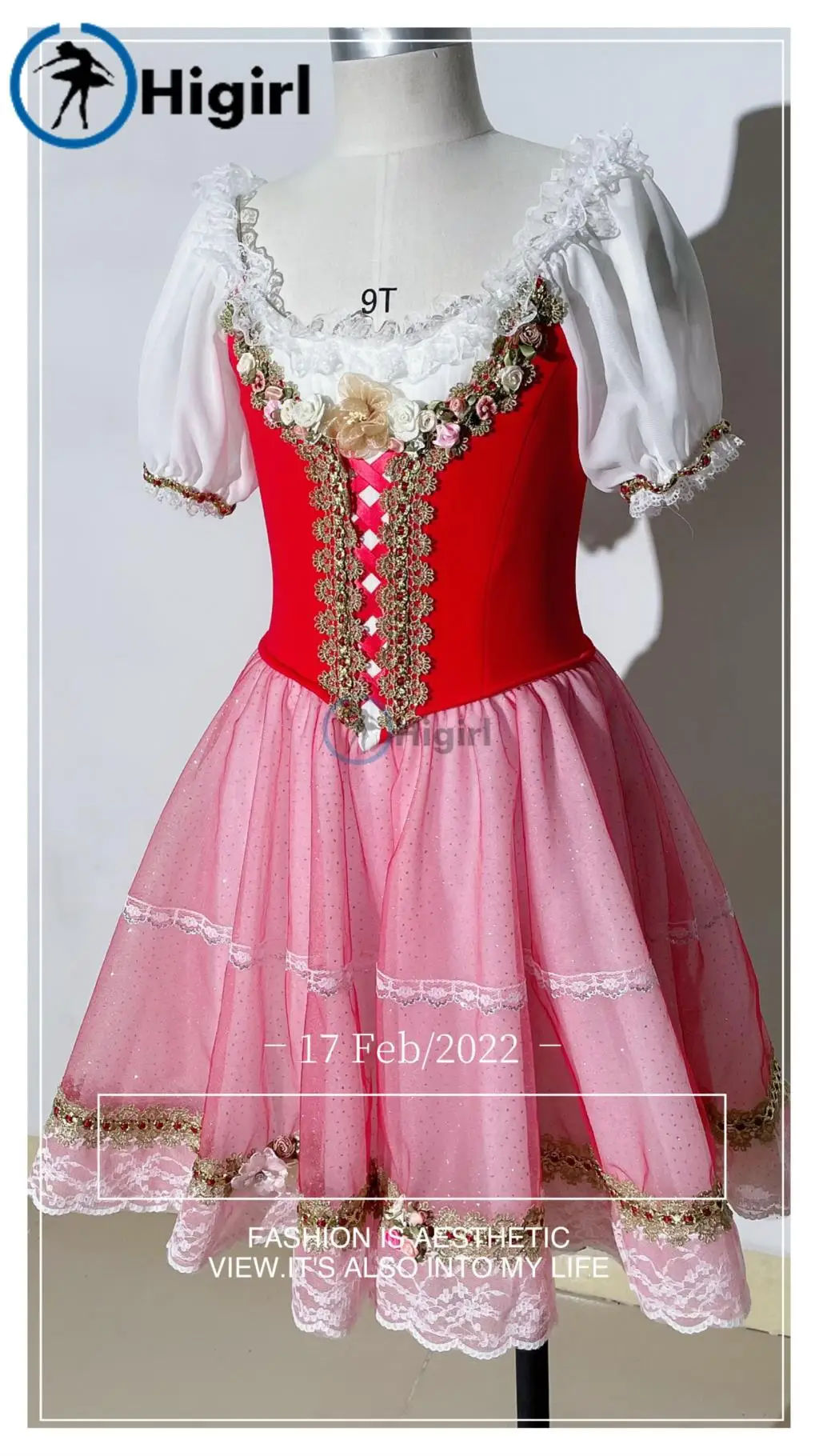 

Professional Roamntic Ballet Dress For Girls Red Chipollino Variation Ballerina Tutu Dress BT4144