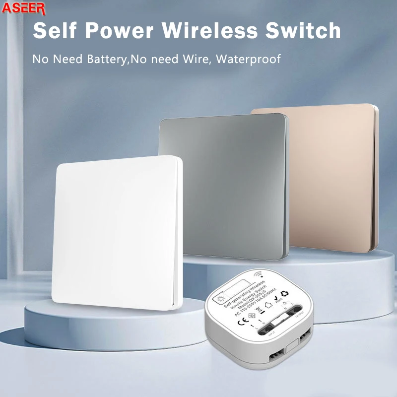 ASEER автономный кнопочный умный беспроводной переключатель RF433Mhz настенные панели пульт дистанционного управления светильник переключатель водонепроницаемый настенный переключатель