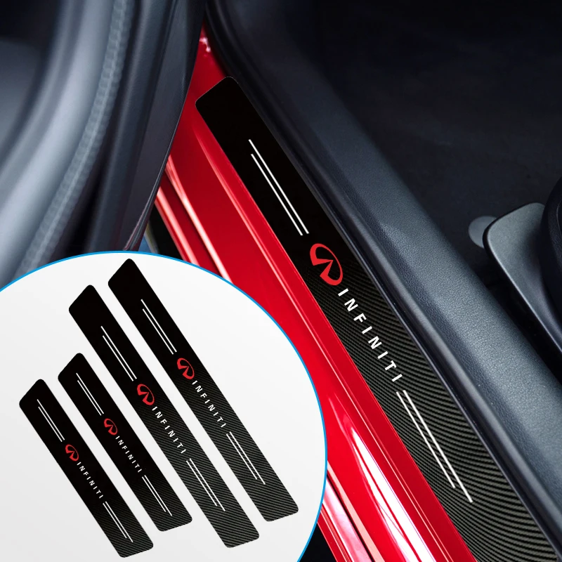 

4pcs/set Universal Car Door Sill Protector Sticker for Infiniti Q50 QX30 FX35 QX60 QX80 Q30 Q70 G35 G37 JX35 Car Accessories