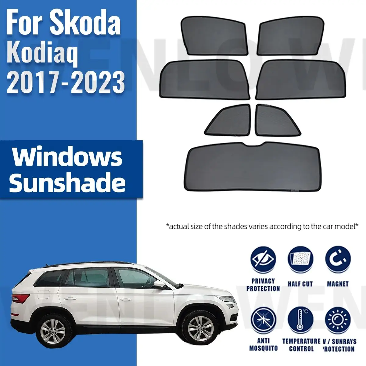 Для Skoda Kodiaq NS7 2017-2023 автомобильный солнцезащитный козырек аксессуары оконный на