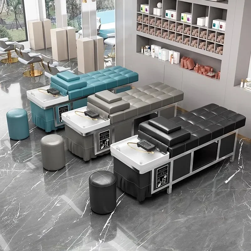 Парикмахерская кровать Headspa шампунь товары для салона спа водный обруч волос