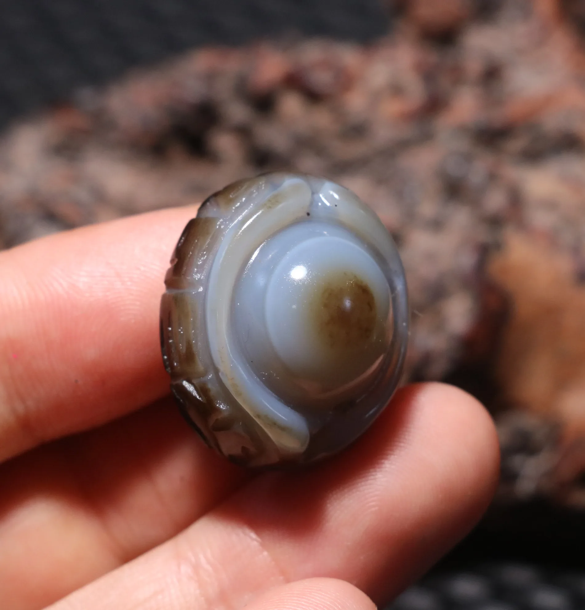 Treasure Magic Power Тибетский Агат скульптурная монета удачи Bi Rich Heaven Eye бусины дзи Amulet FR