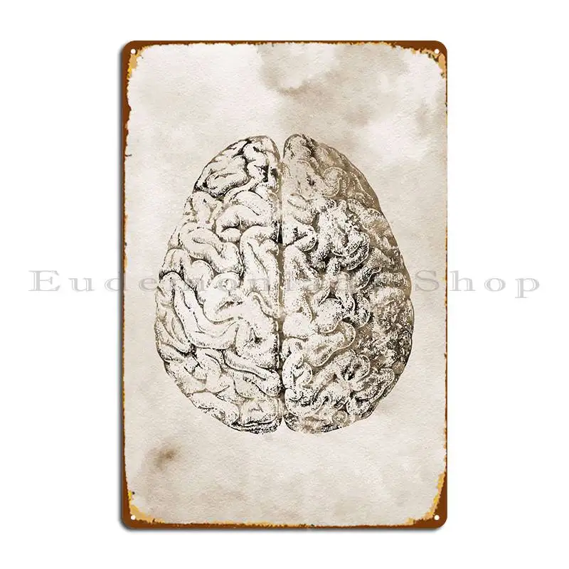 

Human Brain Metal Signs Vintage Classic Living Room Printed Sign Tin Sign Poster