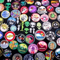 cartoon anime aliens patch embroidered patches iron on patches on clothes for clothing embroidery patch on clothes diy sticker