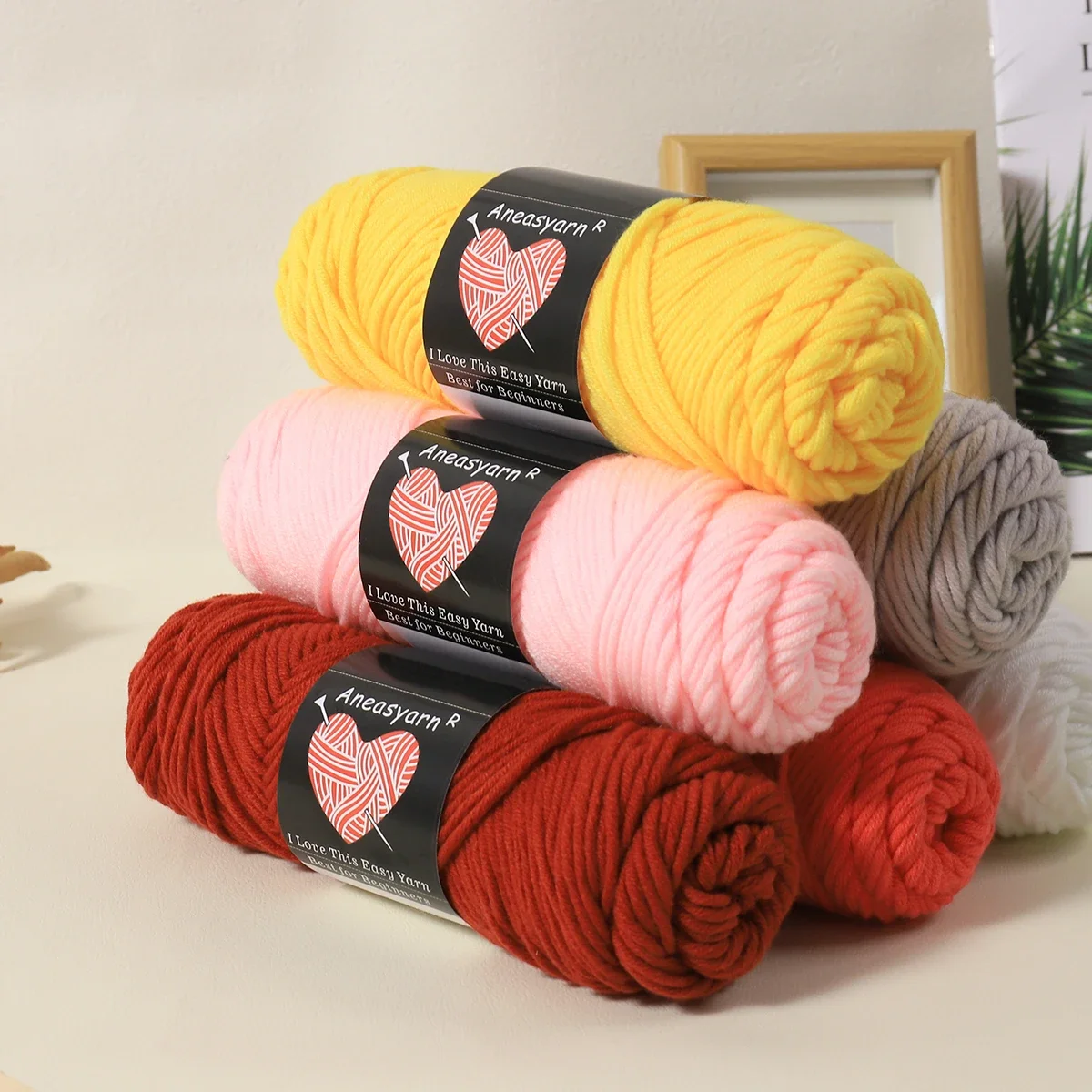 Пряжа из смесового хлопка для ручного вязания. Антибактериальная камвольная