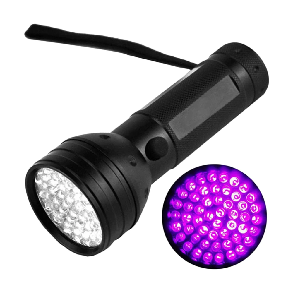 

Portable Aluminum Ultraviolet Torch Waterproof 395-400nm Handheld 51 LED UV Detection Flashlight Lamp with Wrist Rope